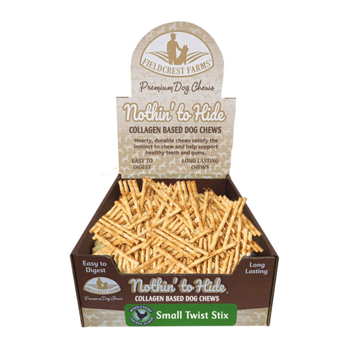 Fieldcrest Farms Nothin' To Hide Twist Stix Dog Treat Chicken, blank/100Ct Box