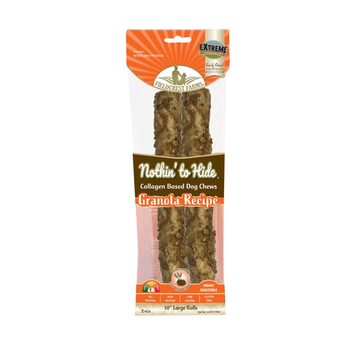 Fieldcrest Farms Nothin' To Hide Roll Dog Treat Granola, blank/LG, 10 in