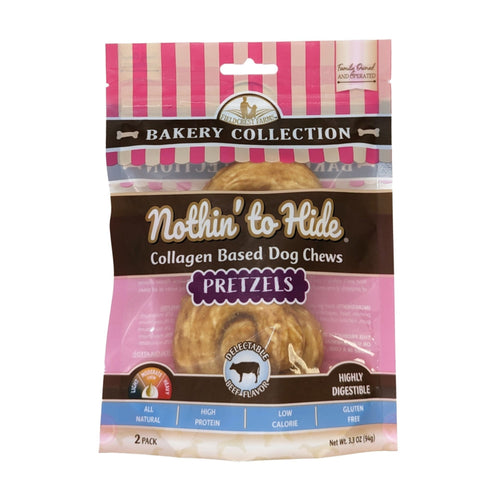 Fieldcrest Farms Nothin' To Hide Bakery Collection Dog Treat Pretzel, Beef, blank/3 in, 2 pk