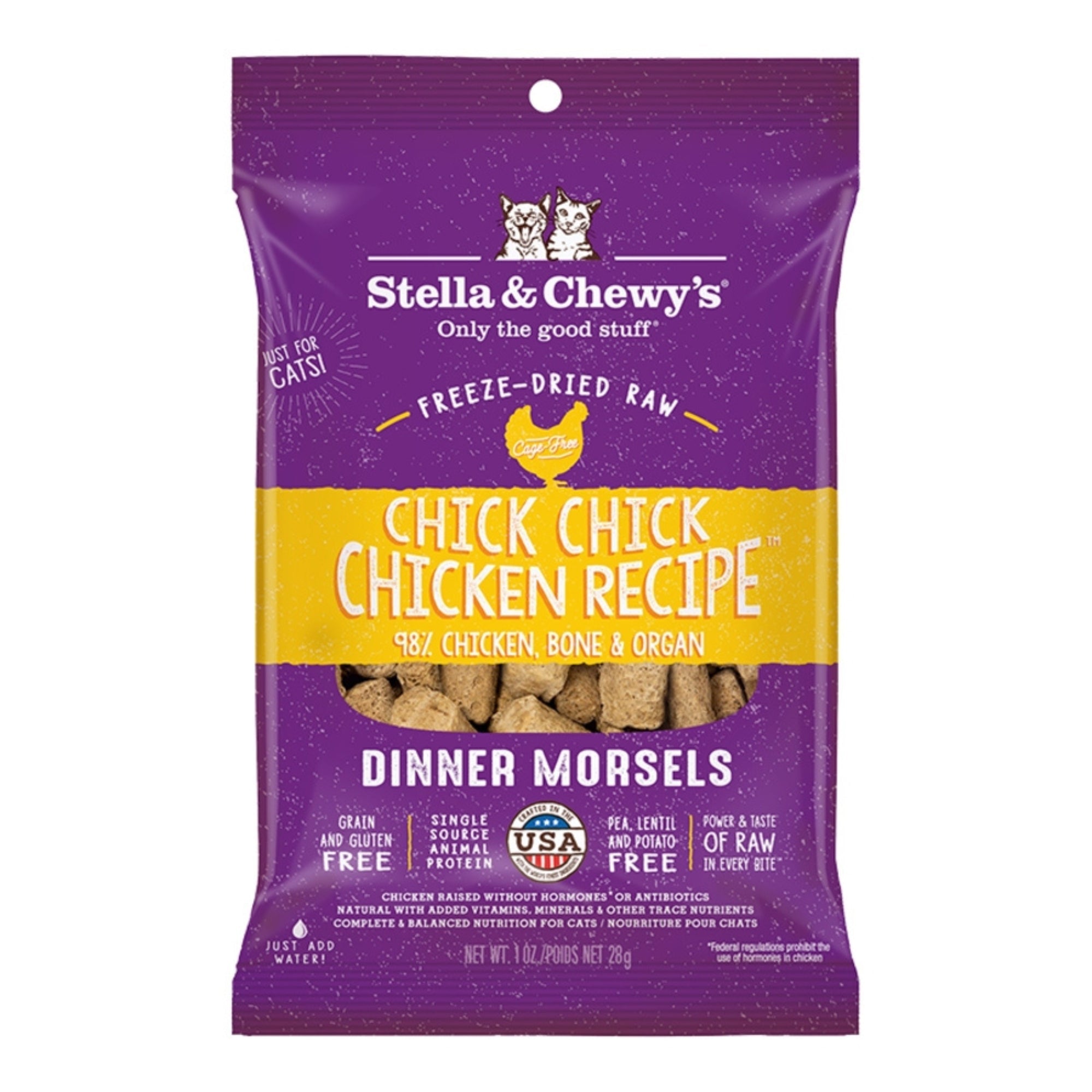 Stella & Chewys Cat Freeze Dried Dinner Morsels Chicken 1oz. (Case of 8)