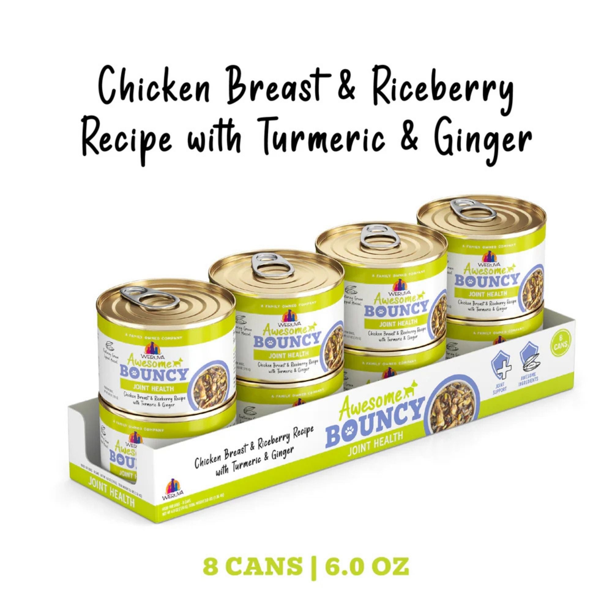 Weruva Dog Bouncy Chicken & Rice 6oz. (Case of 8)