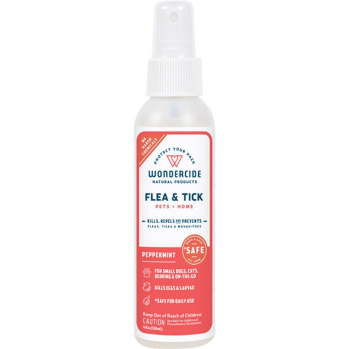Wondercide Dog & Cat Peppermint Flea & Tick Spray For Pets & Home With Natural Essential Oils 4oz.