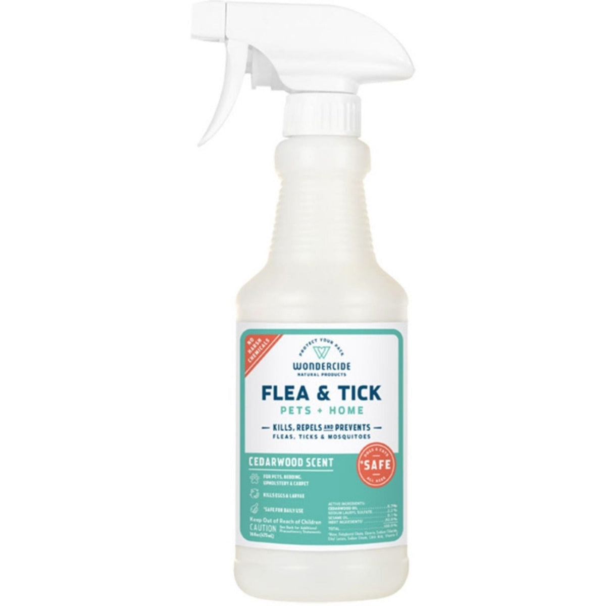 Wondercide Dog & Cat Cedarwood Flea & Tick Spray For Pets & Home With Natural Essential Oils 16oz.