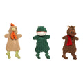 Hugglehounds Dog Huggleflatties Pasture Pals Small - 3 Pack (Barley Horse Hopper Frog & Rusty Rooster)