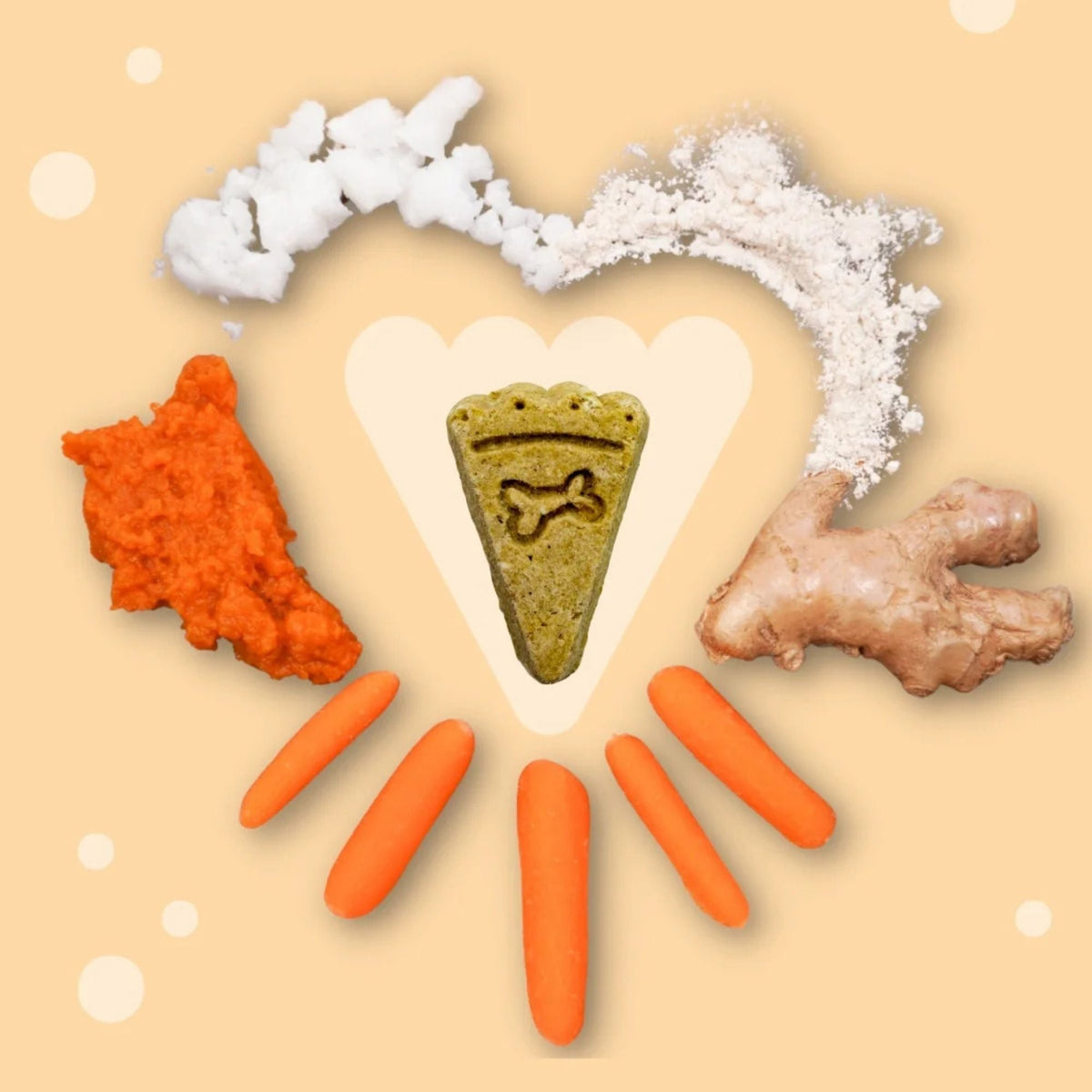 Lazy Dog Ginger Glazed Pumpkin Carrot (Wheat, Corn & Soy Free) Dog Treat 14oz.