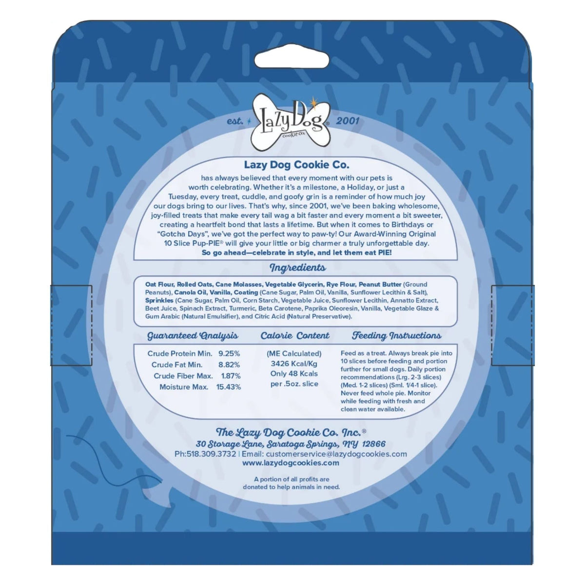 Lazy Dog Happy Birthday Pup-Pie for a Charming Boy 5oz.