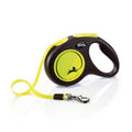 Flexi Classic Retractible Neon Reflective Tape Leash Black/Neon Yellow, 1ea/MD, 16 ft Default Title