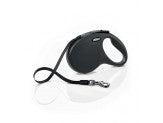 Flexi Classic Retractable Tape Dog Leash Black 16 ft Medium