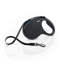 Flexi Classic Retractable Tape Dog Leash Black 16 ft Medium