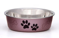 Loving Pets Bella Bowl Metallic Dog Bowl Grape Large