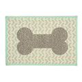 Loving Pets Bella Fashion Mats Geometric Bone Aqua blank