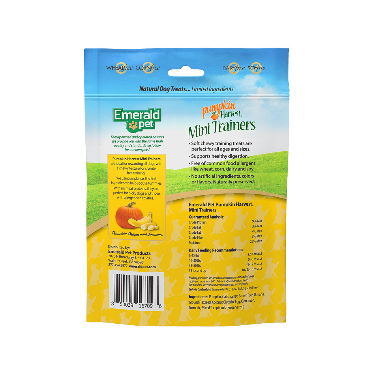 Emerald Pet Pumpkin Harverst Trainers Banana Chewy Dog Treats 6oz. Default Title