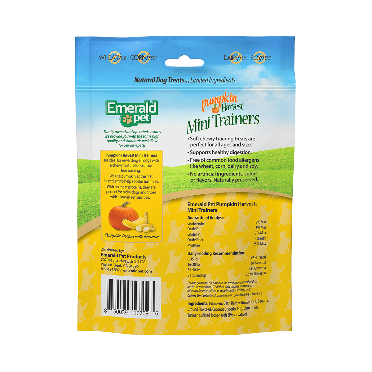 Emerald Pet Pumpkin Harverst Trainers Banana Chewy Dog Treats 6oz. Default Title