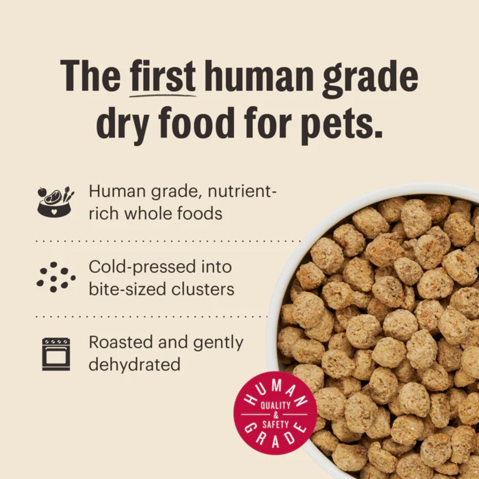 The Honest Kitchen Dog Essential Clusters Beef, Chicken & Oat 20lbs.