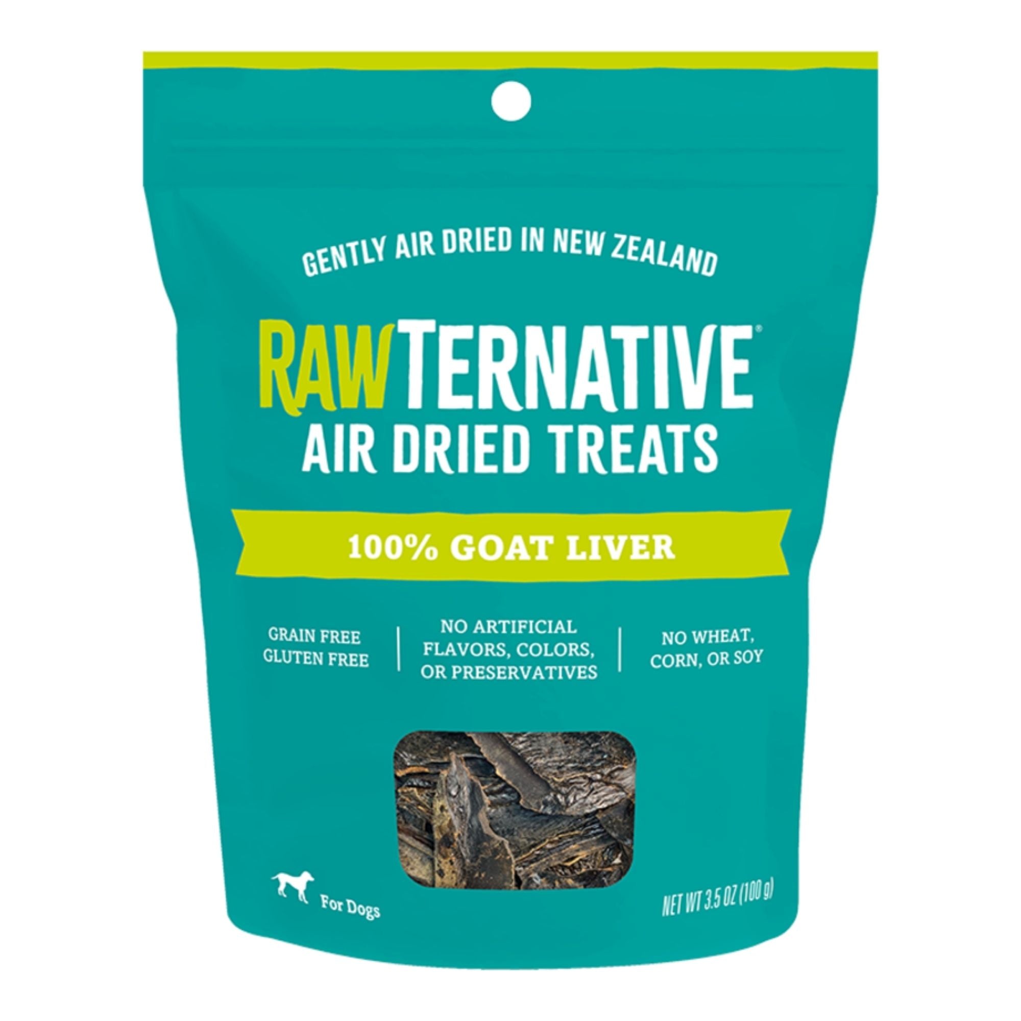 Grandma Mae's Country Naturals Dog Rawternative Air Dried 100% Goat Liver Treats 3.5oz.