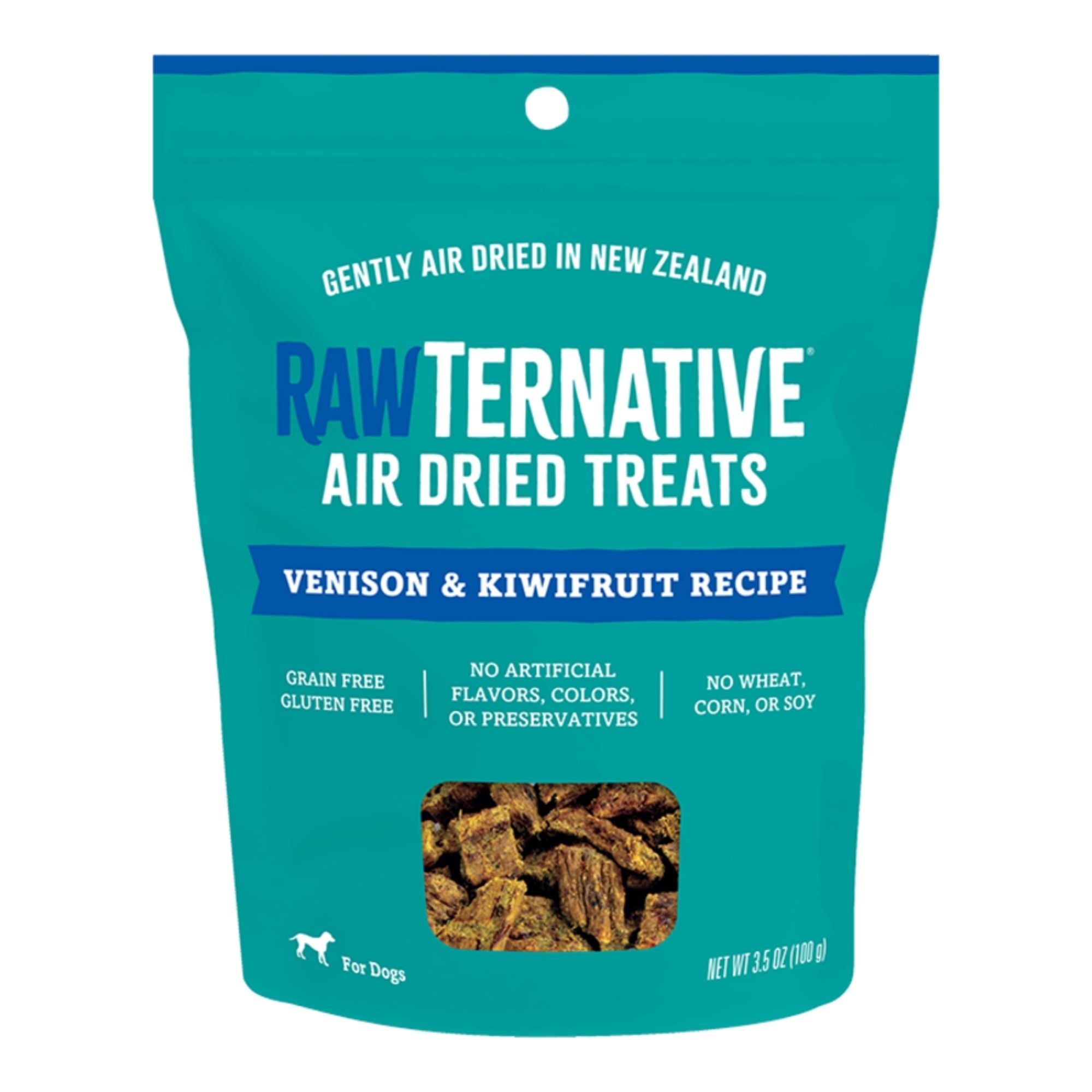 Grandma Mae's Country Naturals Dog Rawternative Air Dried Venison & Kiwifruit Treats 3.5oz.