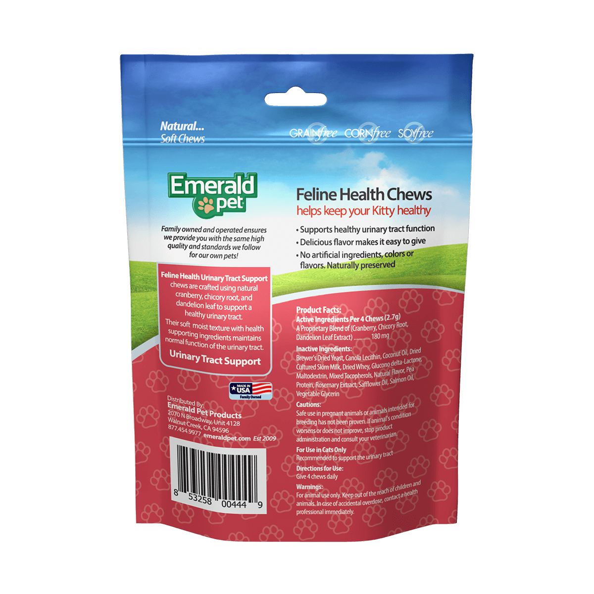 Emerald Pet Urinary Tract Support Feline Healthy Cat Chews 2.5oz. Default Title