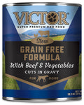 Victor Super Premium Dog Food Grain Free Wet Dog Food Beef & Vegetable in gravy 13.2oz