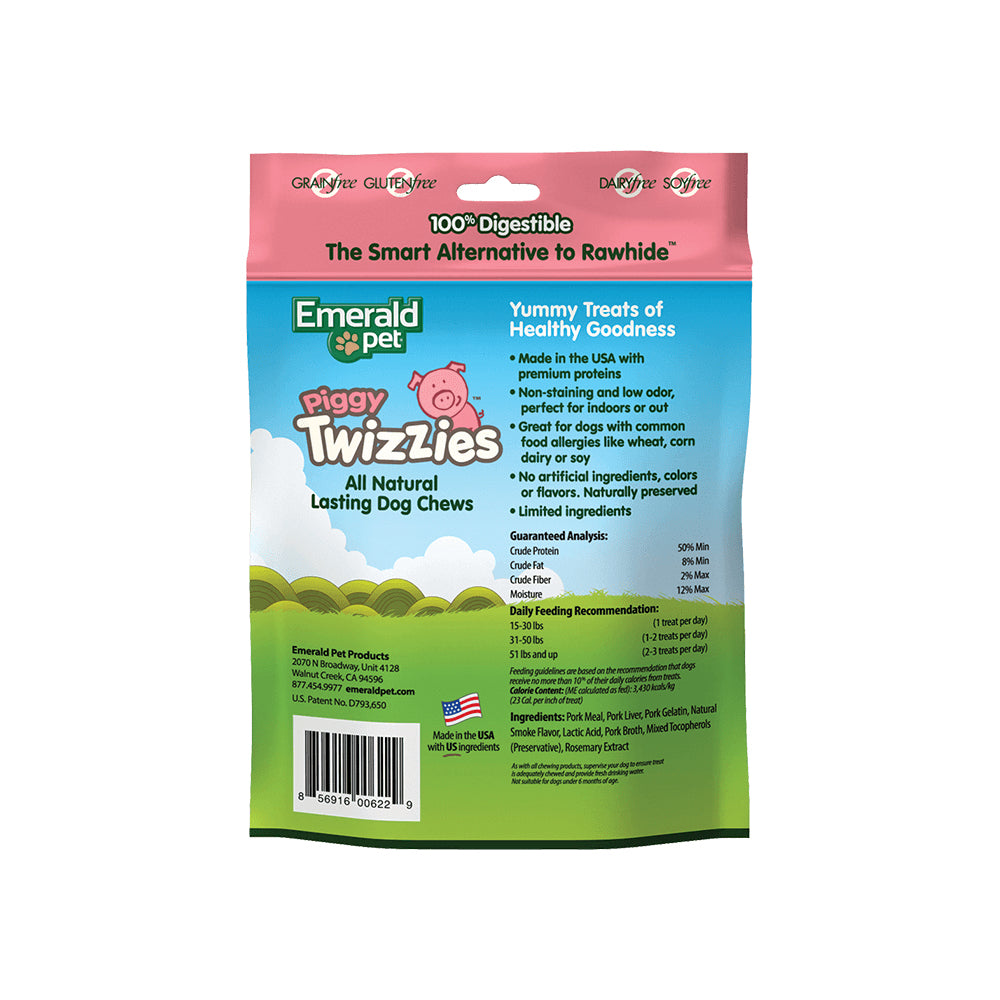 Emerald Pet Piggy Twizzies 6 Pack 8oz. Default Title