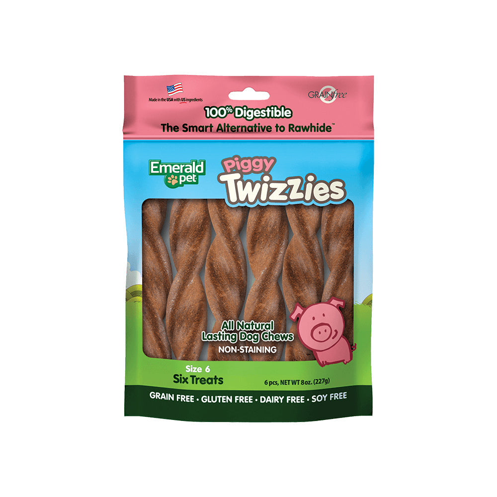 Emerald Pet Piggy Twizzies 6 Pack 8oz. Default Title