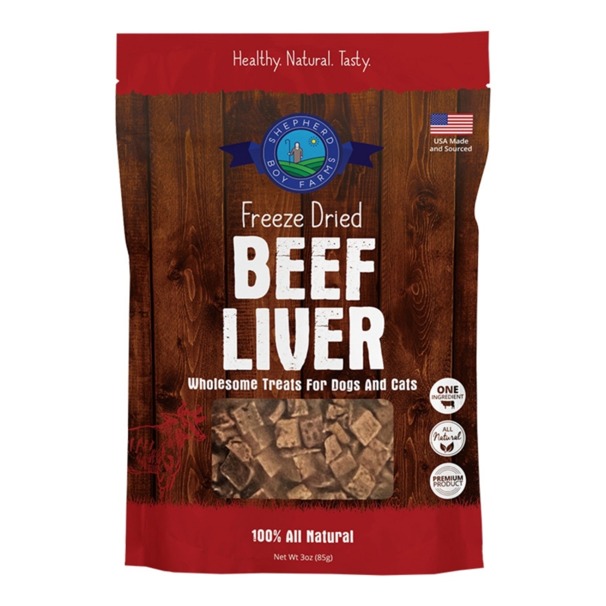 Shepherd Boy Farms Dog & Cat Freeze-Dried Beef Liver 3oz.