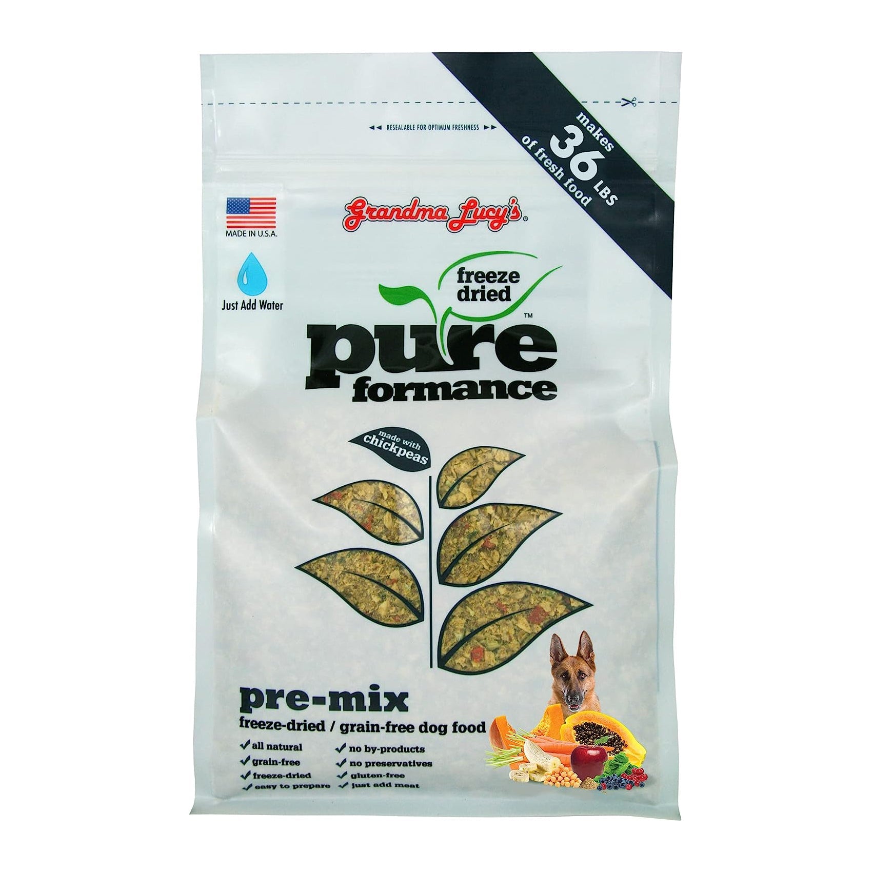 Grandma Lucys Dog Pure Grain Free Premix Chickpea 3 Lbs. Default Title