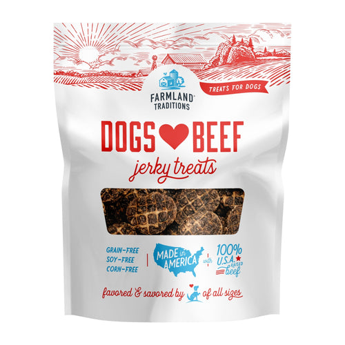 Farmland Traditions Dogs Love Beef Jerky Dog Treats blank/13.5oz.