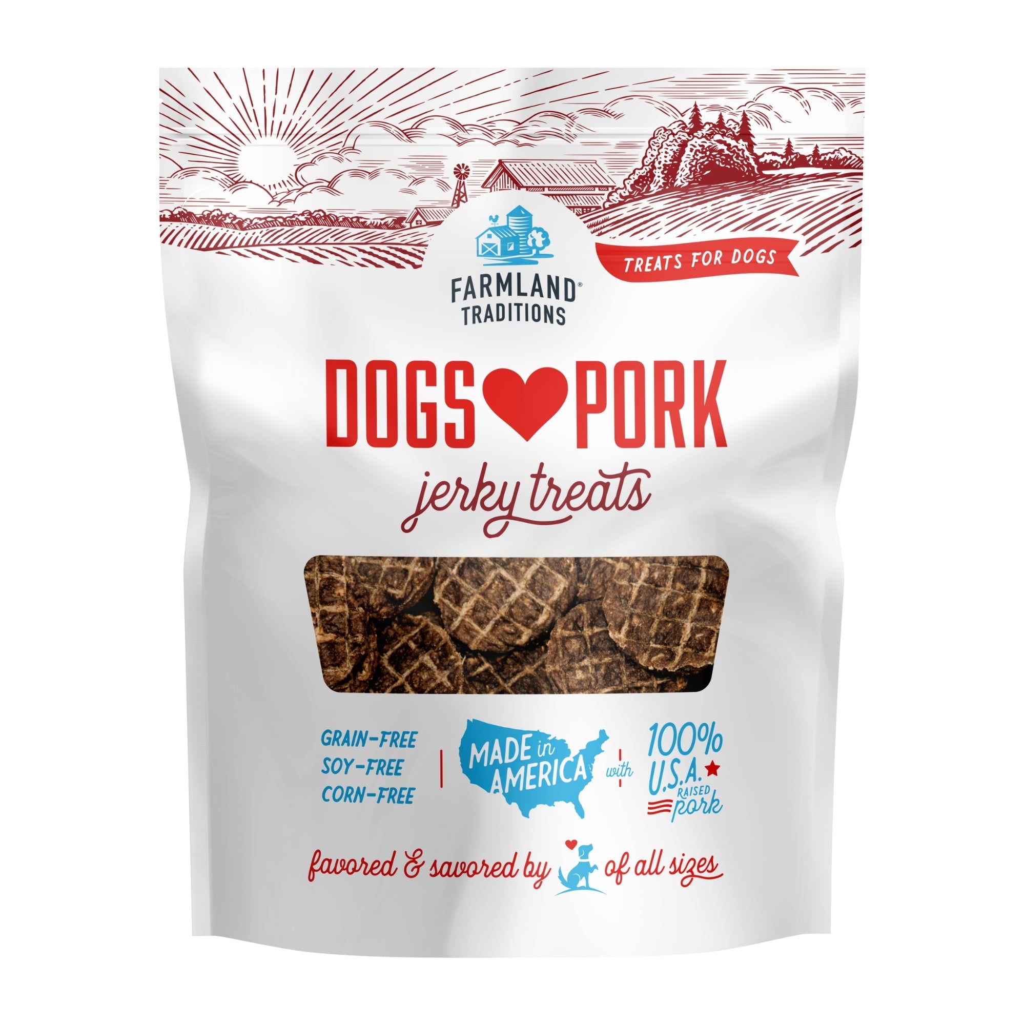 Farmland Traditions Dogs Love Pork Jerky Dog Treats blank/13.5oz.