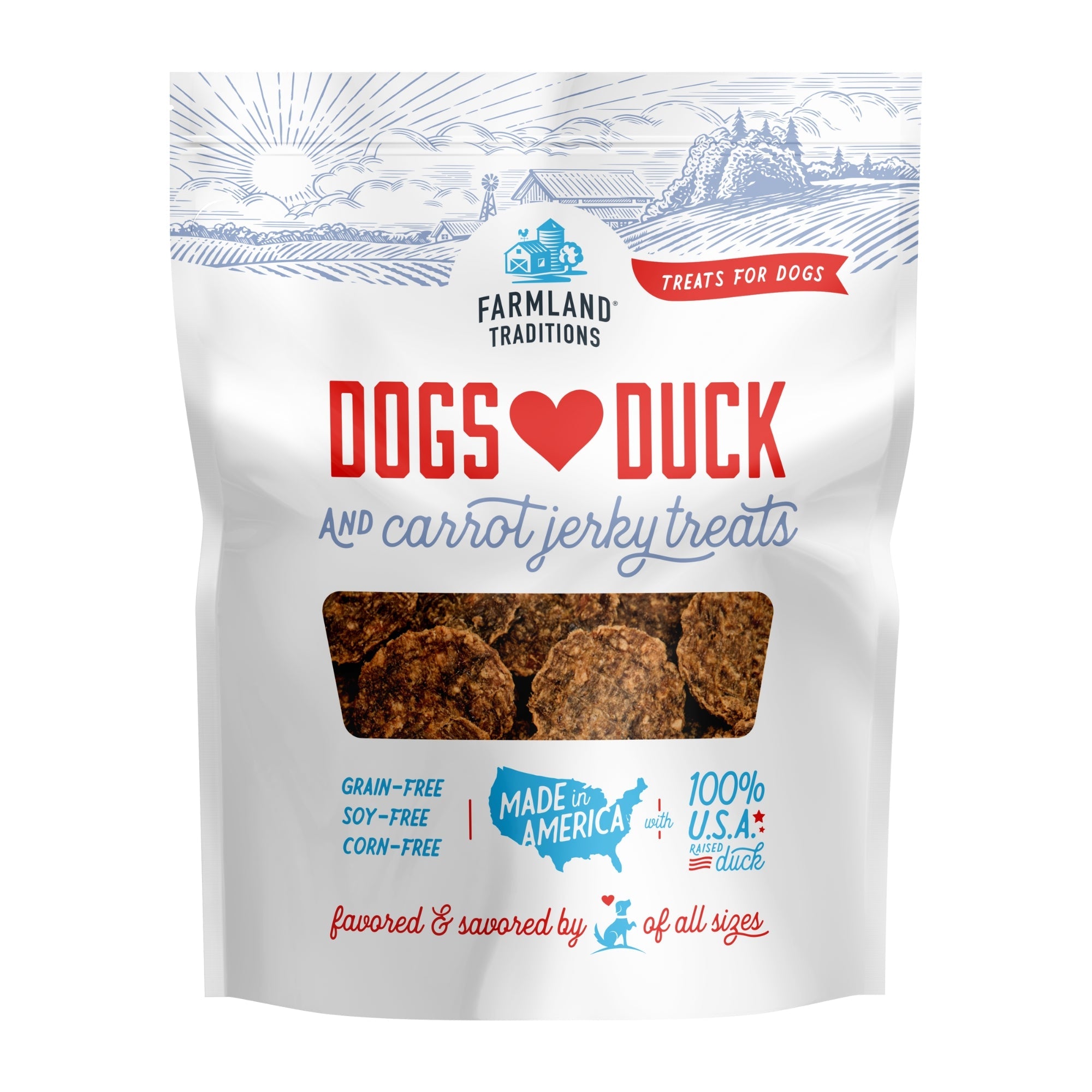 Farmland Traditions Dogs Love Duck and Carrot Dog Treats 1ea/5oz.