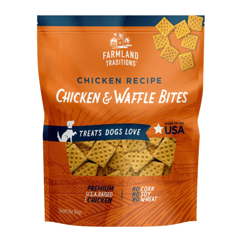 Farmland Traditions Simple Snacks Chicken and Waffle Bites Dog Treats blank/16oz.