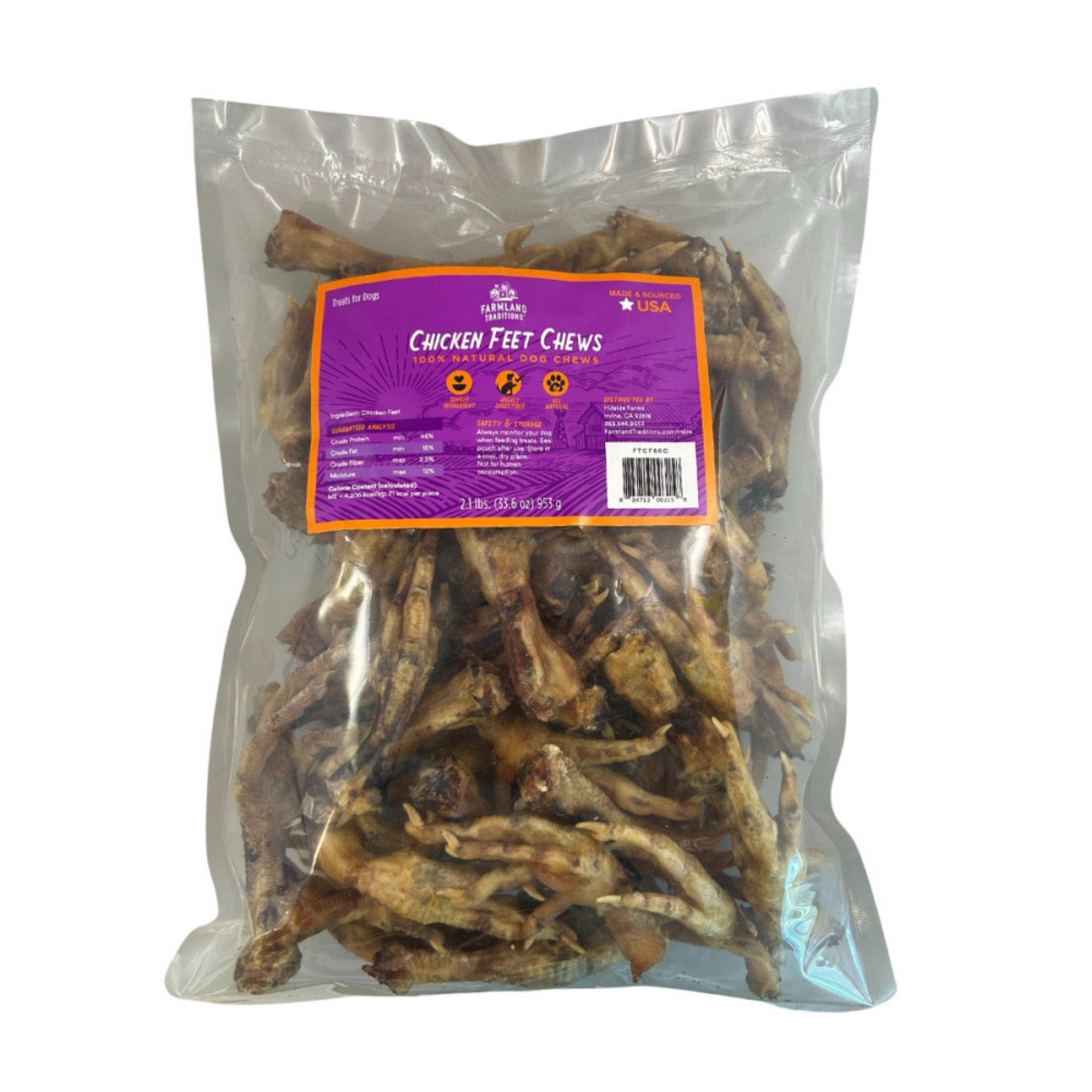 Farmland Traditions Chicken Feet Dog Treats blank/2.1 lb