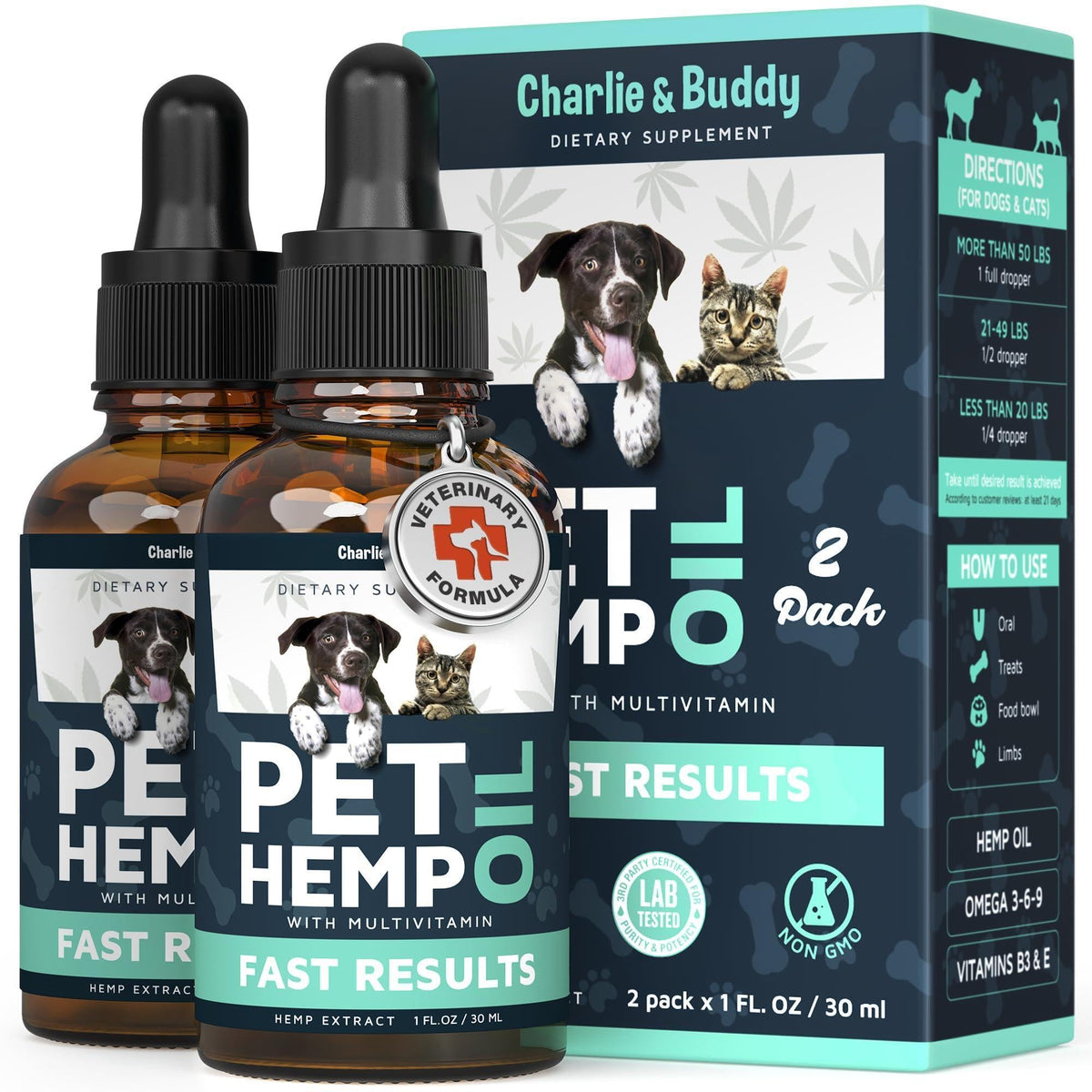 Hemp Оil for Dogs Cats   Helps Pets with Аnxiеty Pаin Strеss Slееp Аrthritis Sеizures Rеlief   Нiр Jоint Hеalth   2Pack
