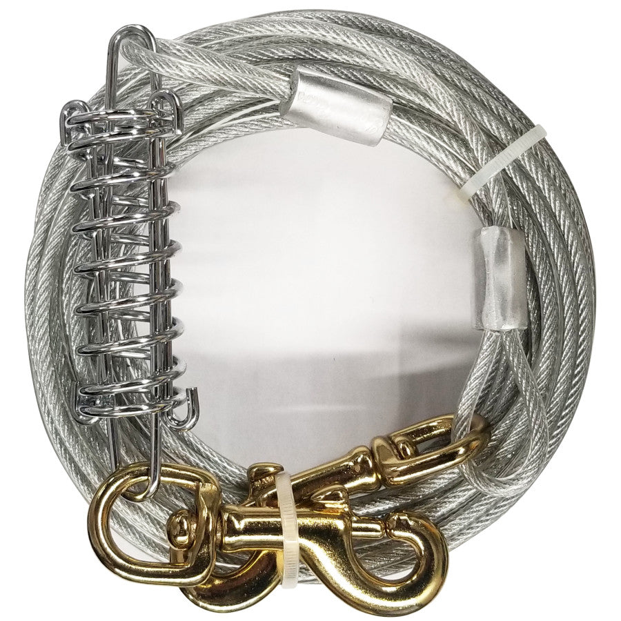 Four Paws Heavy Weight Tie Out Cable Silver 30ft