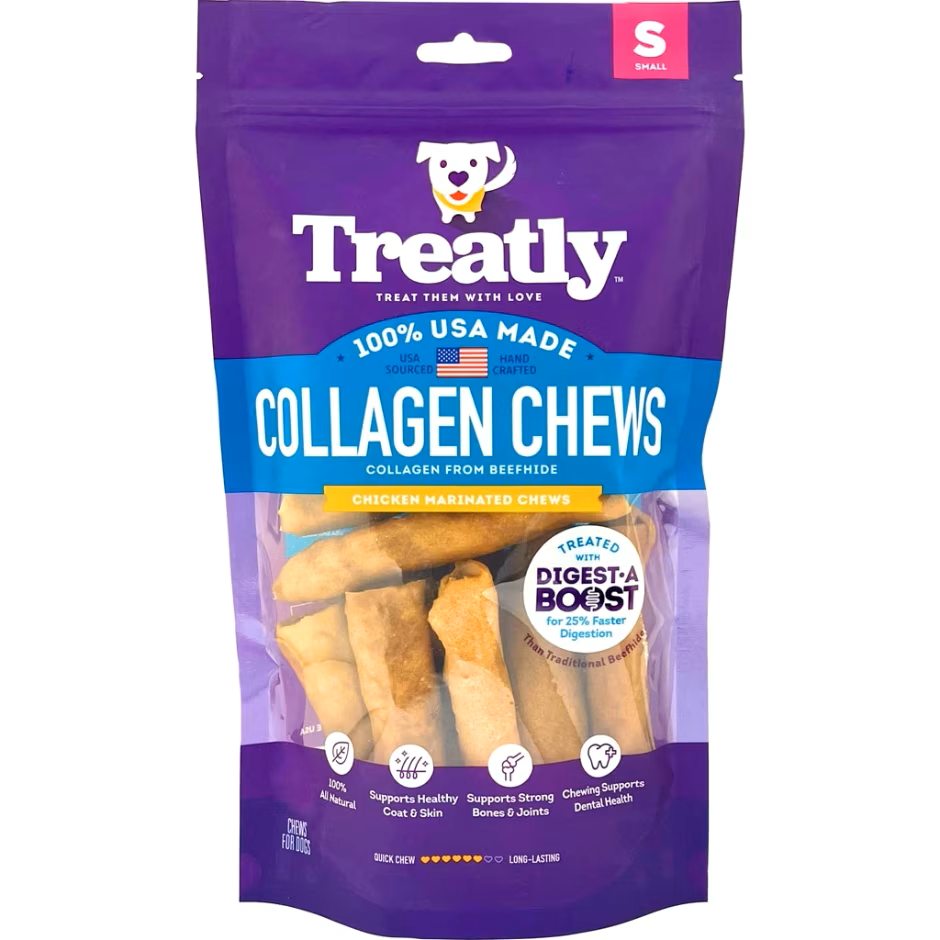 Treatly USA Collagen Chip Rolls Chicken Small-8oz.