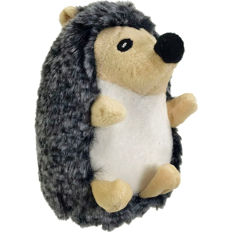 Plush toy hedgehog on a white background
